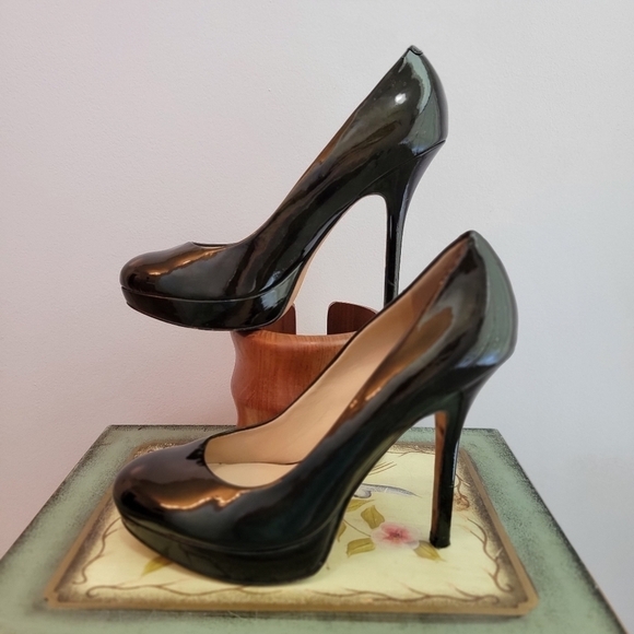 Joan & David Patent Leather Stiletto Platform Pump Size 7 - Picture 3 of 8